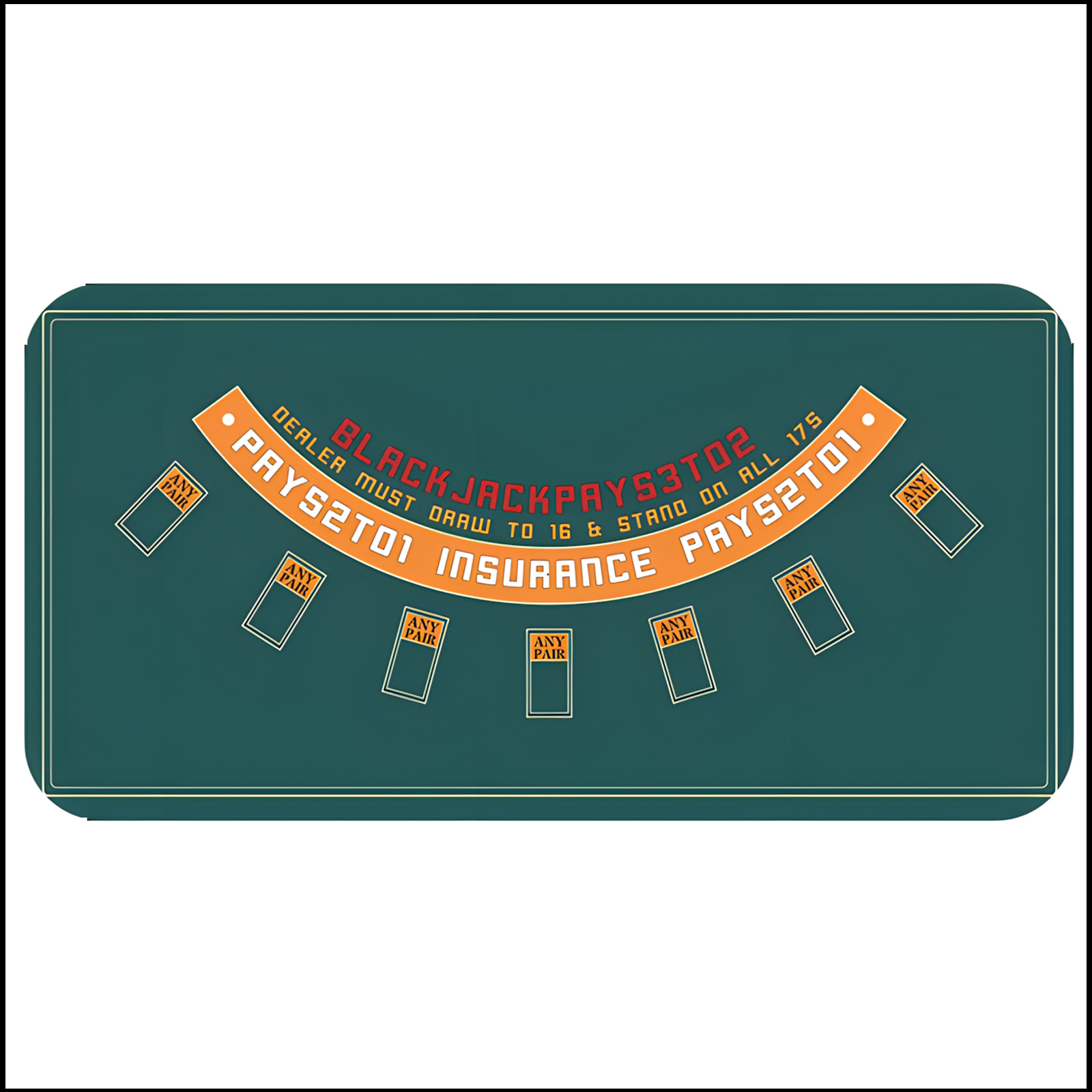 Party Games Entertainer - 120 X60cm / 180 X90cm Blackjack