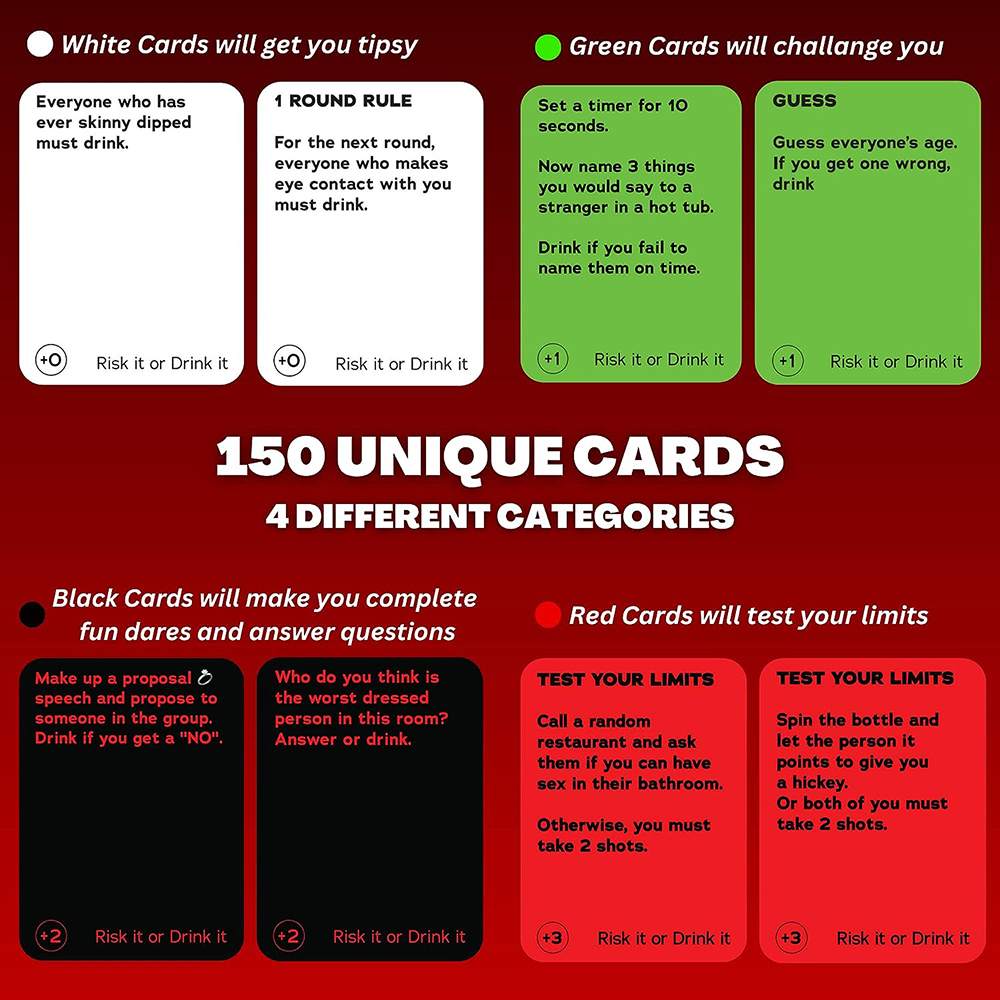 Risk It Or Drink It Fun Party  - Party Games College reseña y precio