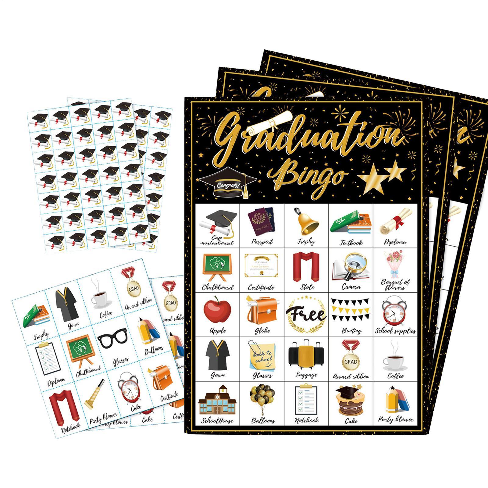 Graduation Bingo Game Cards 24 - Party Games College reseña y precio