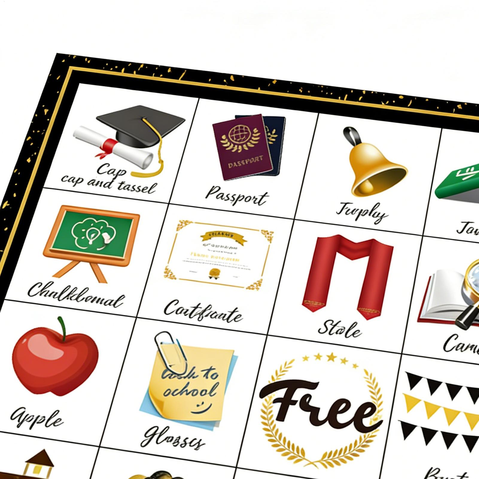 Graduation Bingo Game Cards 24 - Party Games College reseña y precio