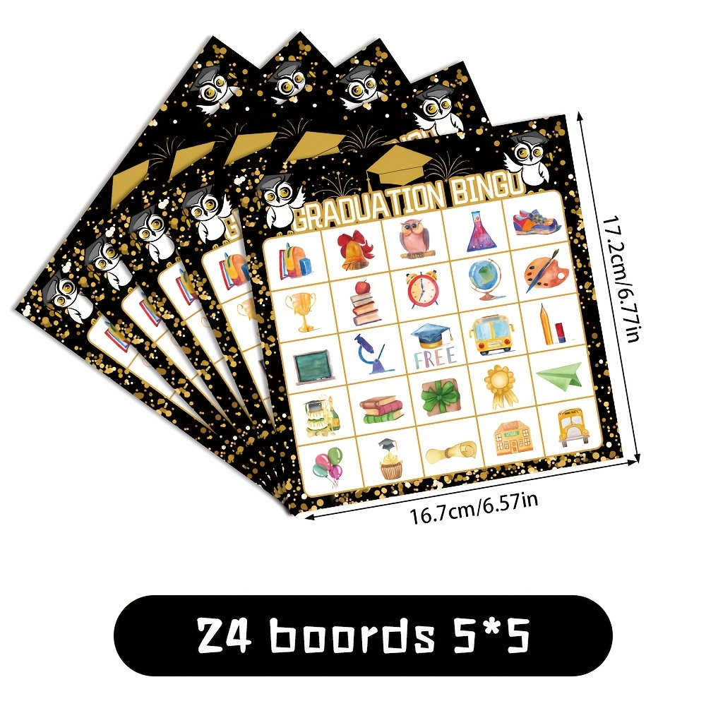 2026 Black Gold Graduation Bin - Party Games College reseña y precio