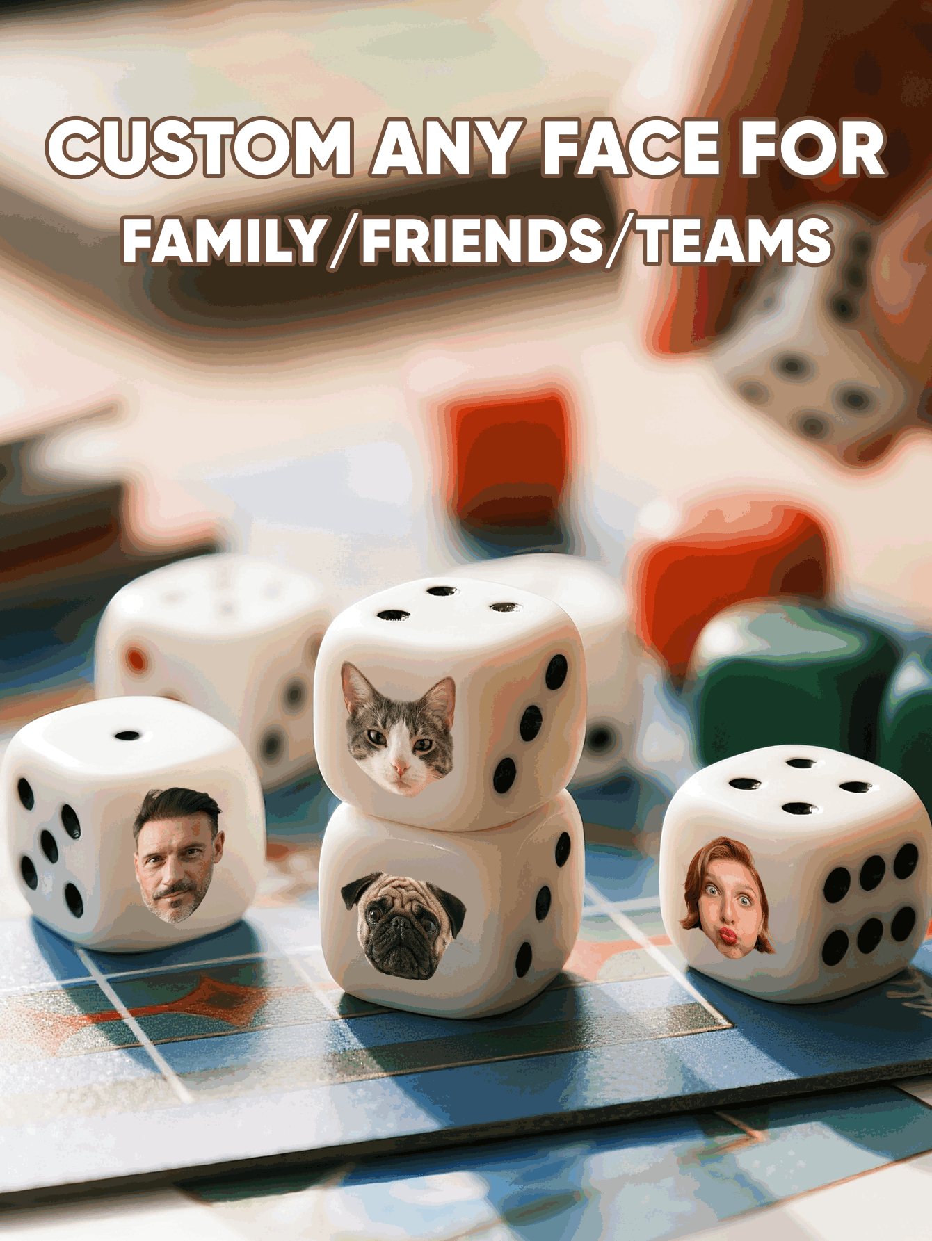 Custom Face Dice Personalized  - Party Games Baby Shower reseña y precio