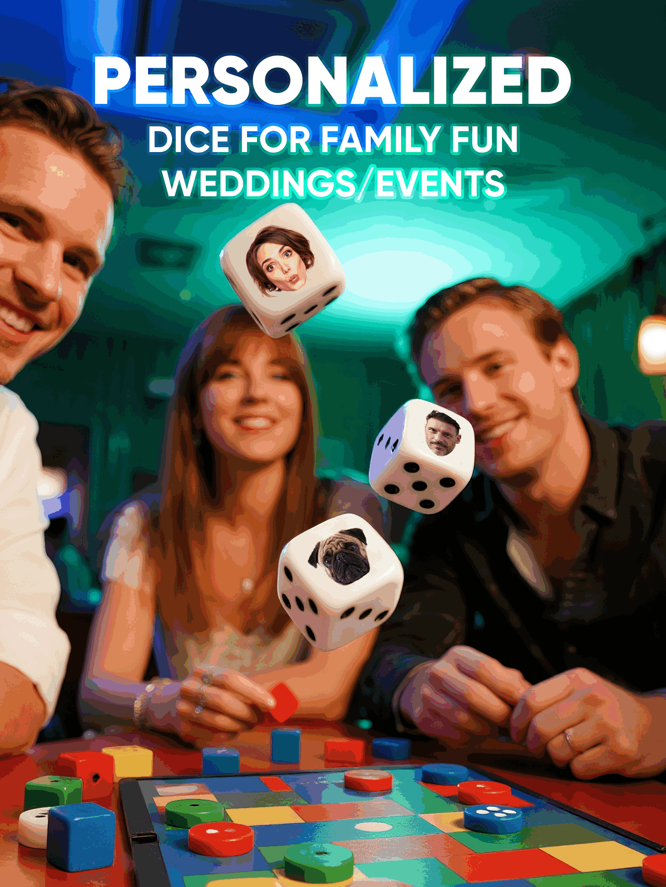 Custom Face Dice Personalized  - Party Games Baby Shower reseña y precio