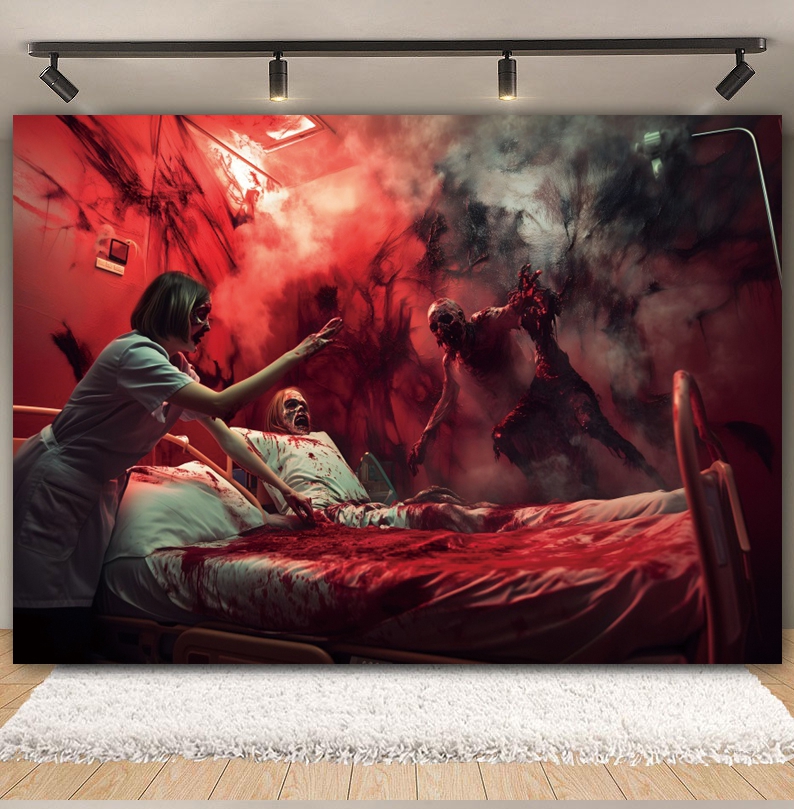 Horror Halloween Decor Backgro - Party Games Lab reseña y precio