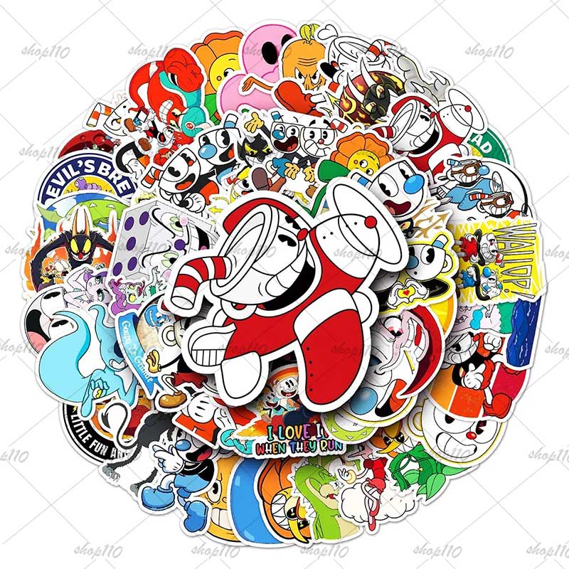 Cuphead Sticker Boy Game Gift  - Party Games Baby Shower reseña y precio