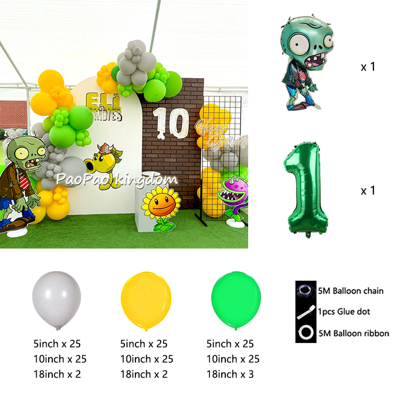 Plants Vs Zombies Balloons Car - Party Games Baby Shower reseña y precio