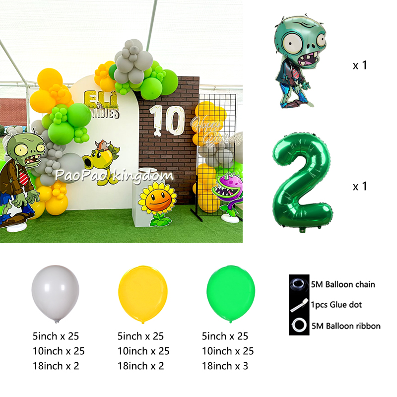 Plants Vs Zombies Balloons Car - Party Games Baby Shower reseña y precio