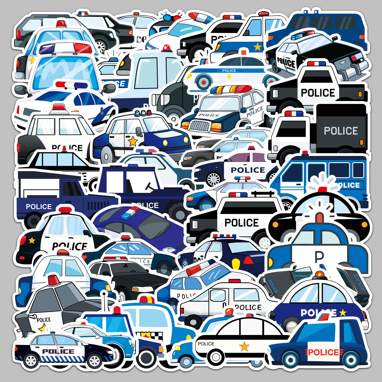 50Pcs Cartoon Police Car Theme - Party Games Baby Shower reseña y precio