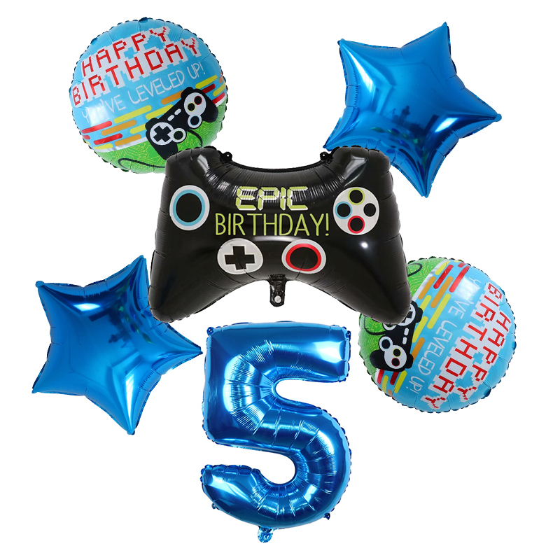 6pcs Gamepad Boy Game Foil Hel - Party Games Baby Shower reseña y precio