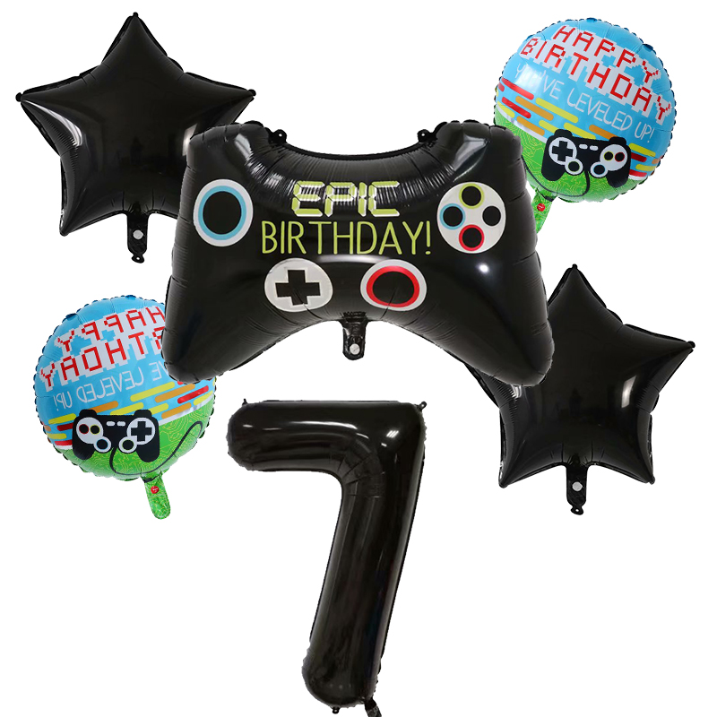 6pcs Gamepad Boy Game Foil Hel - Party Games Baby Shower reseña y precio
