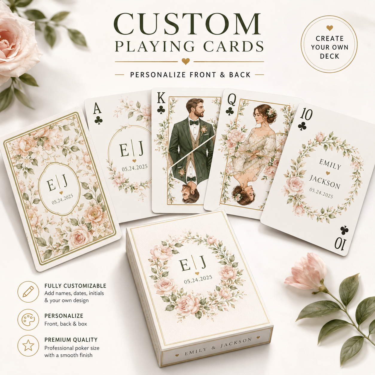 Custom Poker Playing Cards Per - Party Games Girls Night reseña y precio