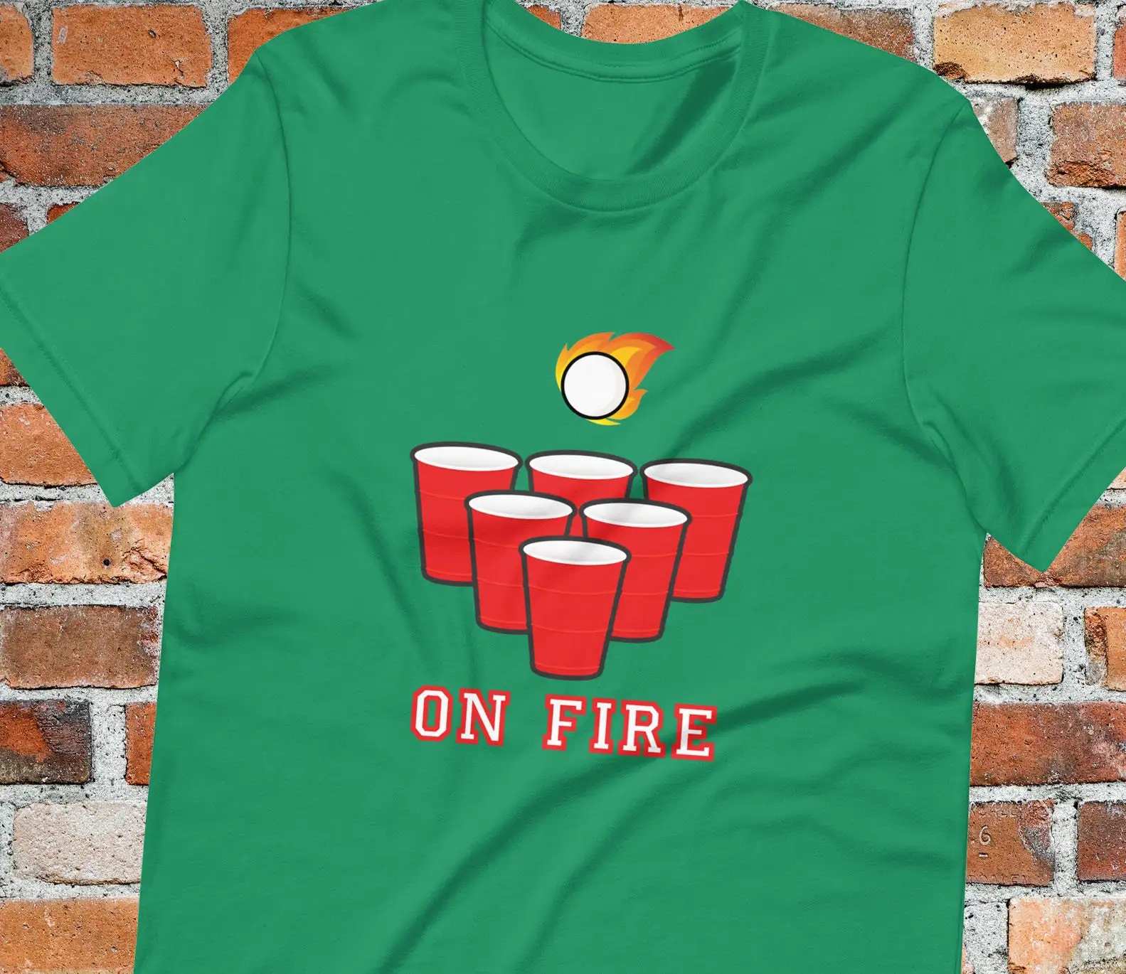 Beer Pong On Fire T Shirt Flip - Party Games College reseña y precio