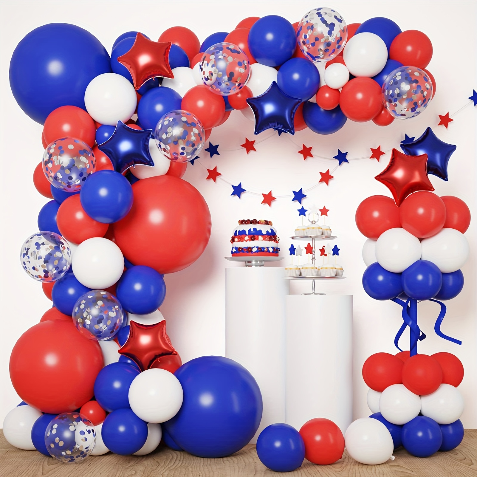 158pcs Red White Blue Patrioti - Party Games Easy reseña y precio