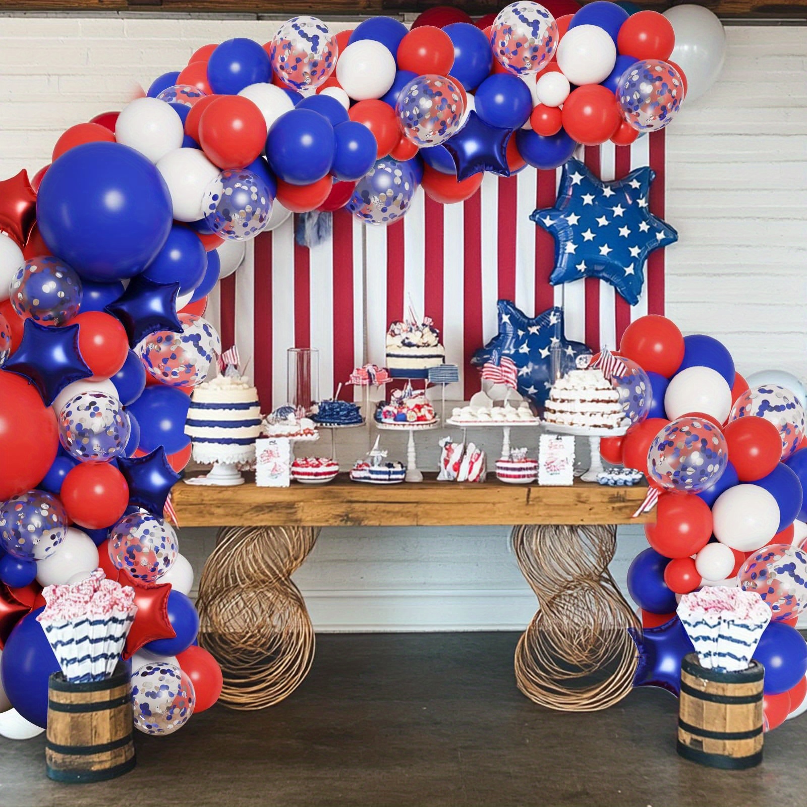 158pcs Red White Blue Patrioti - Party Games Easy reseña y precio
