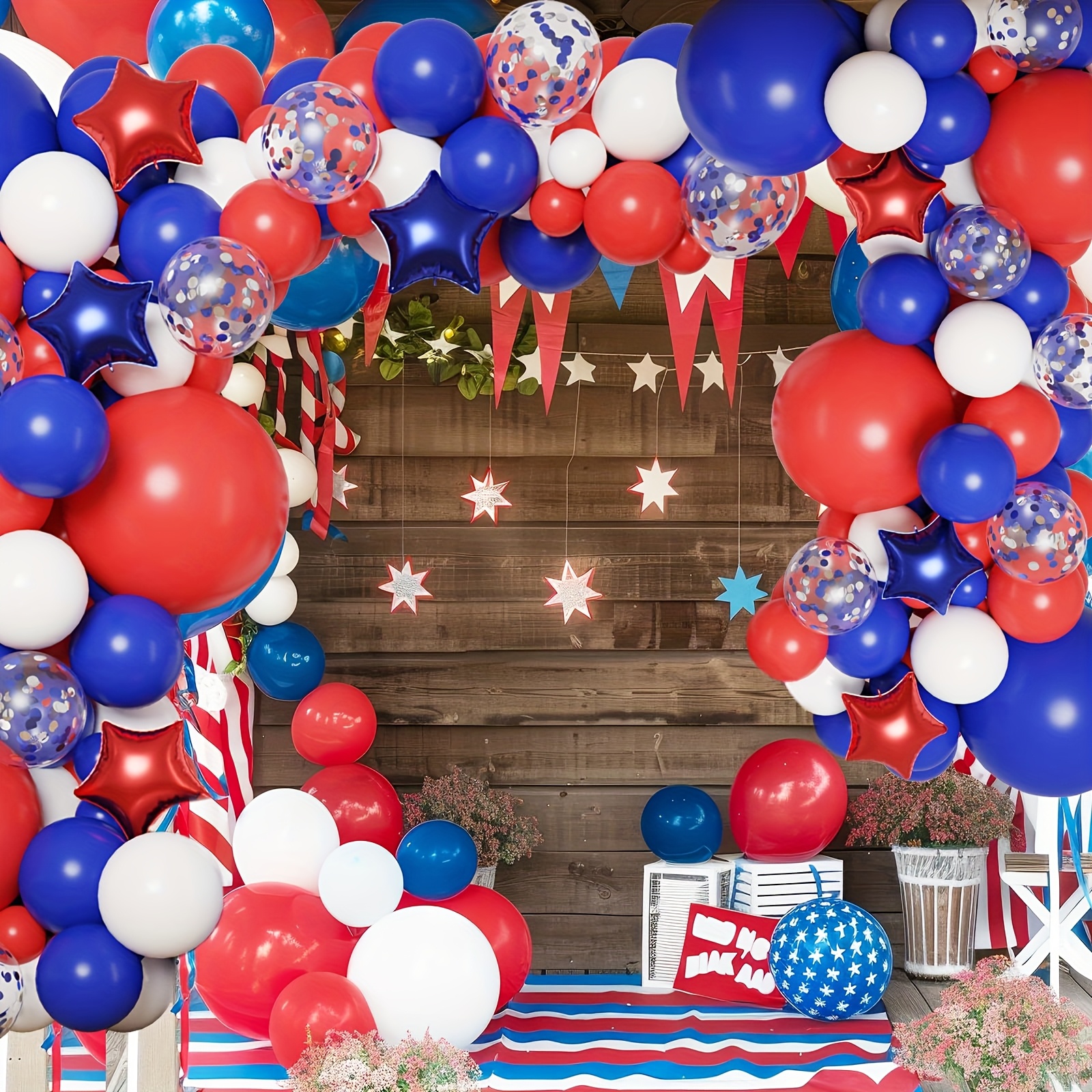 158pcs Red White Blue Patrioti - Party Games Easy reseña y precio