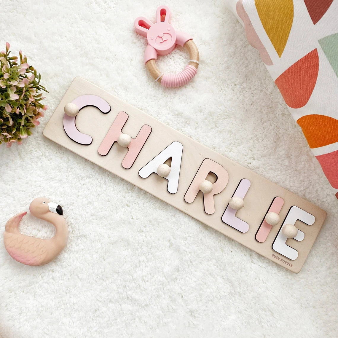 Personalized Name Puzzle With  - Party Games Baby Shower reseña y precio
