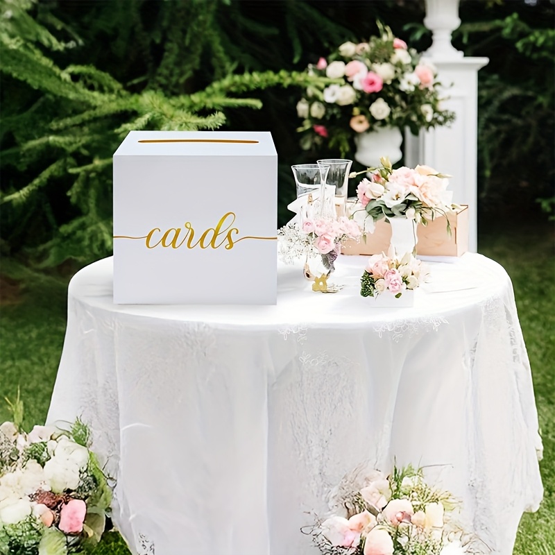 4pcs White Wedding Card with G - Party Games Baby Shower reseña y precio