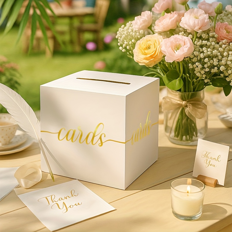 4pcs White Wedding Card with G - Party Games Baby Shower reseña y precio