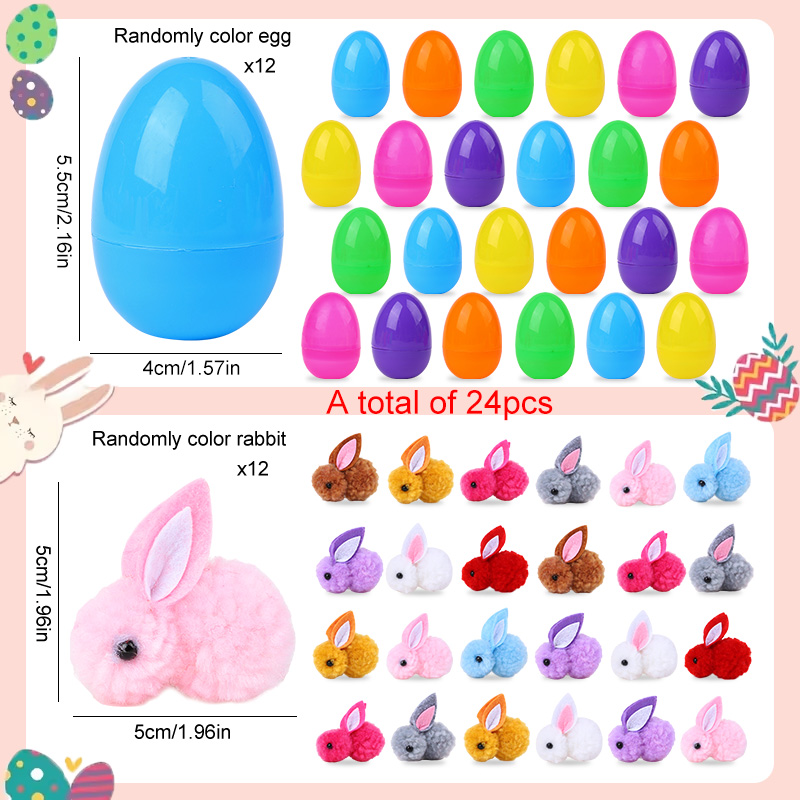24/48Pcs Cute Easter Egg with  - Party Games Easter Egg reseña y precio