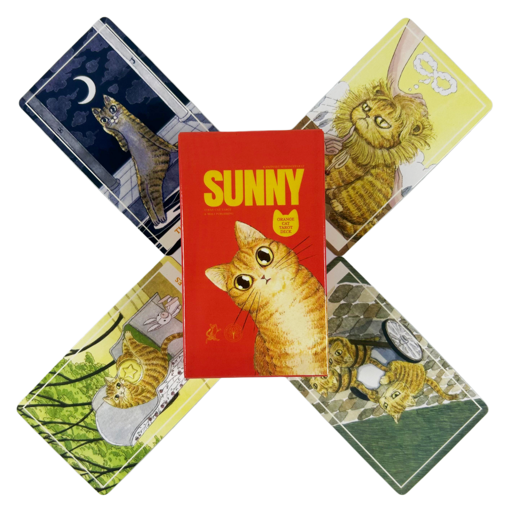 Sunny Orange Cat Tarot Deck A  - Party Games Sunny reseña y precio