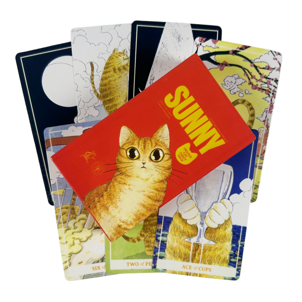 Sunny Orange Cat Tarot Deck A  - Party Games Sunny reseña y precio