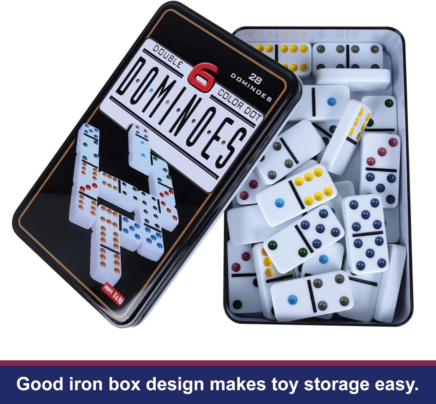 Double 6 Dominos Set for Adult - Party Games Box reseña y precio