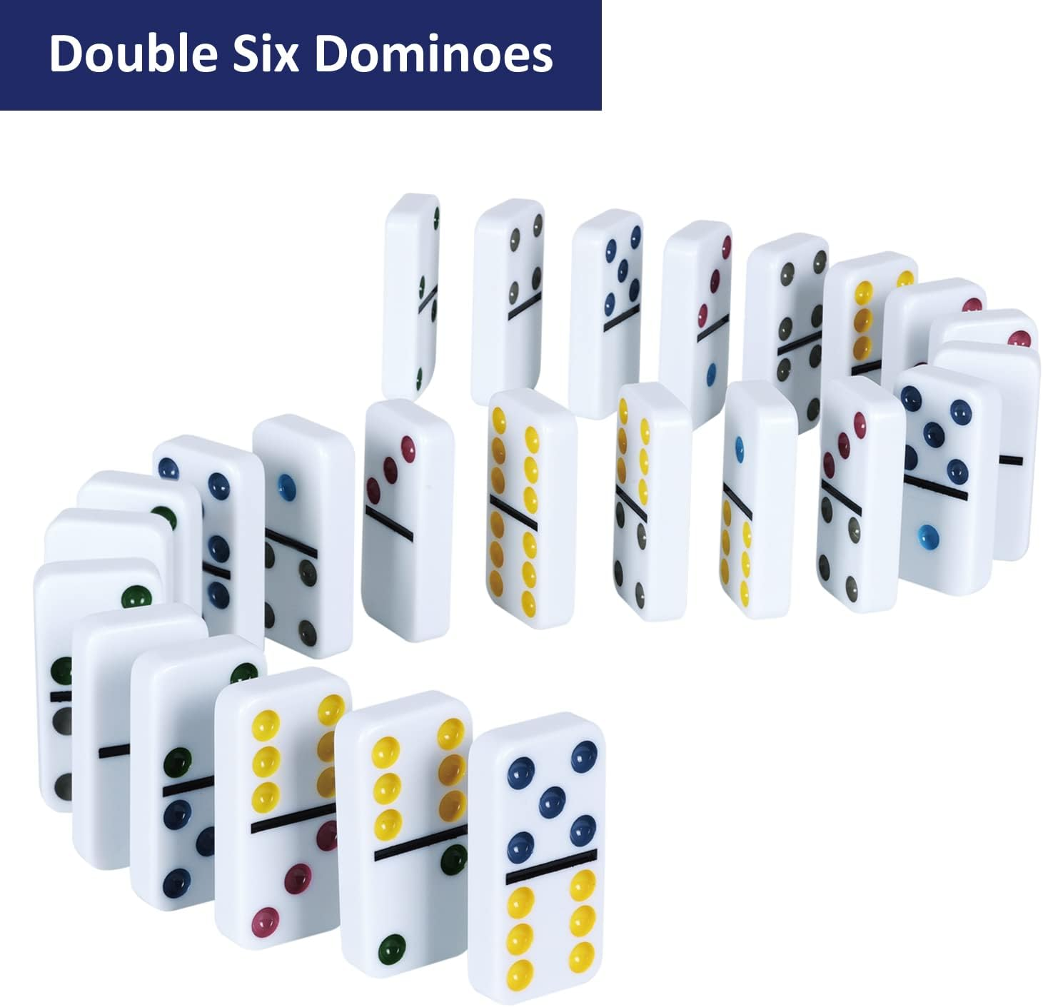 Double 6 Dominos Set for Adult - Party Games Box reseña y precio