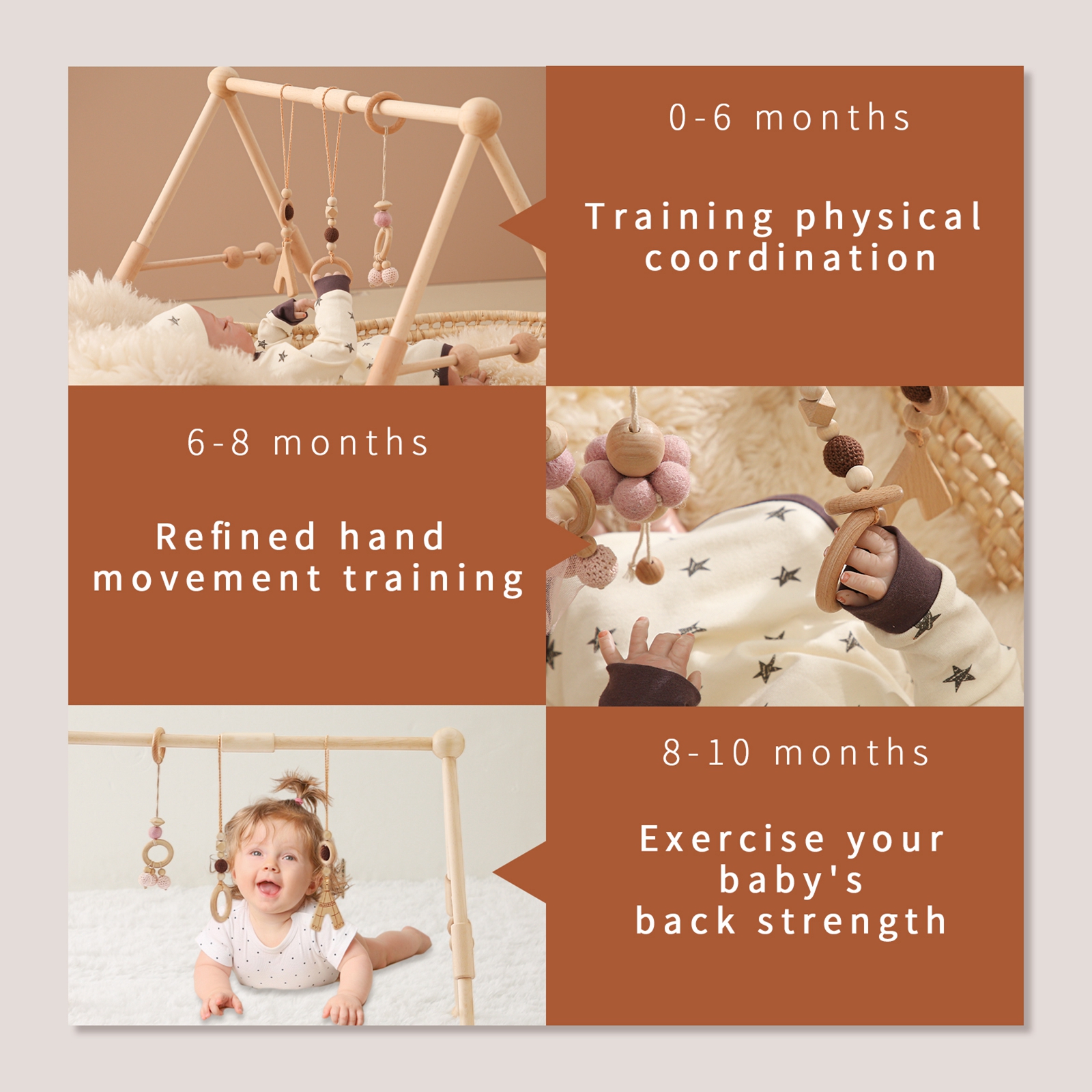 Baby Wooden Toys Play Gym Ordi - Party Games Baby Shower reseña y precio