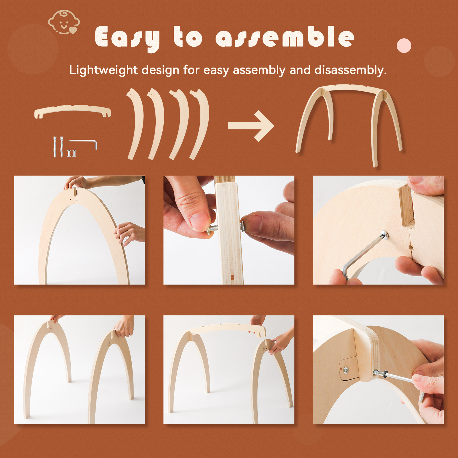 Baby Wooden Toys Play Gym Ordi - Party Games Baby Shower reseña y precio