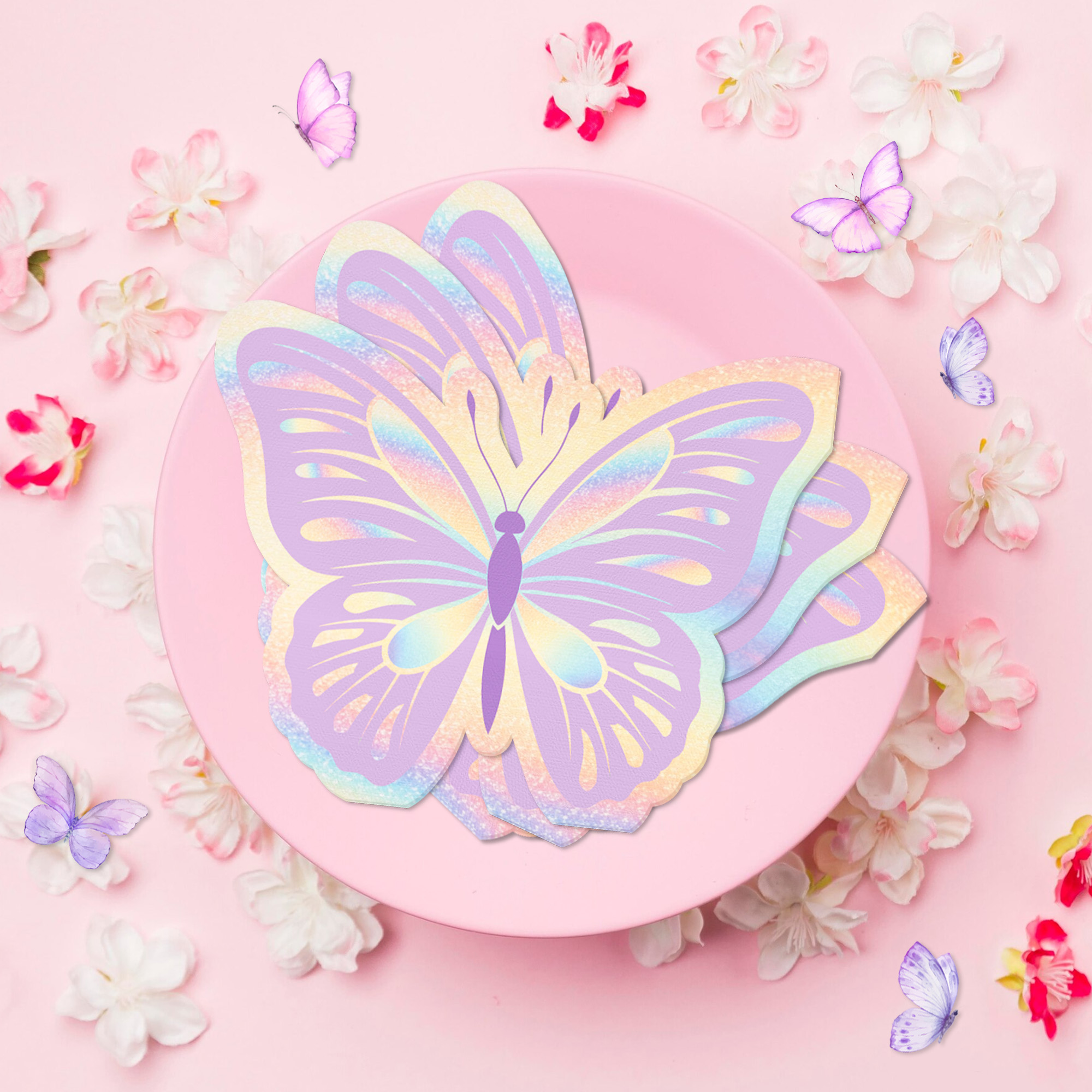 20/40/60Pcs Butterfly Shape Di - Party Games Baby Shower reseña y precio