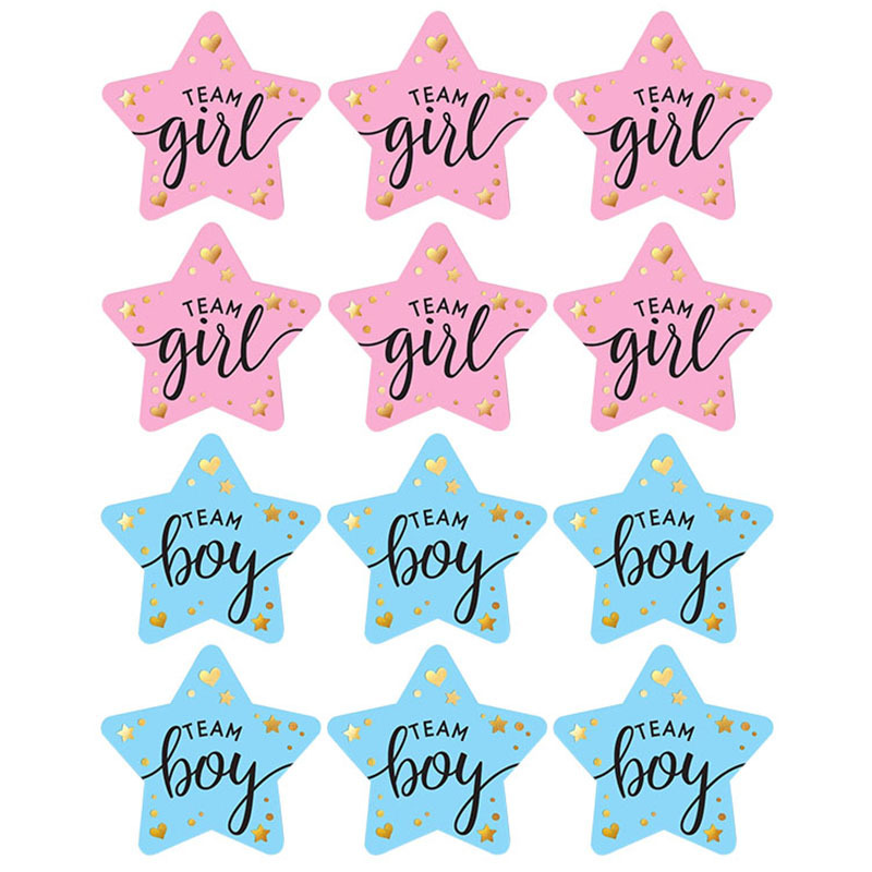 60Pcs Gender Reveal Stickers f - Party Games Baby Shower reseña y precio