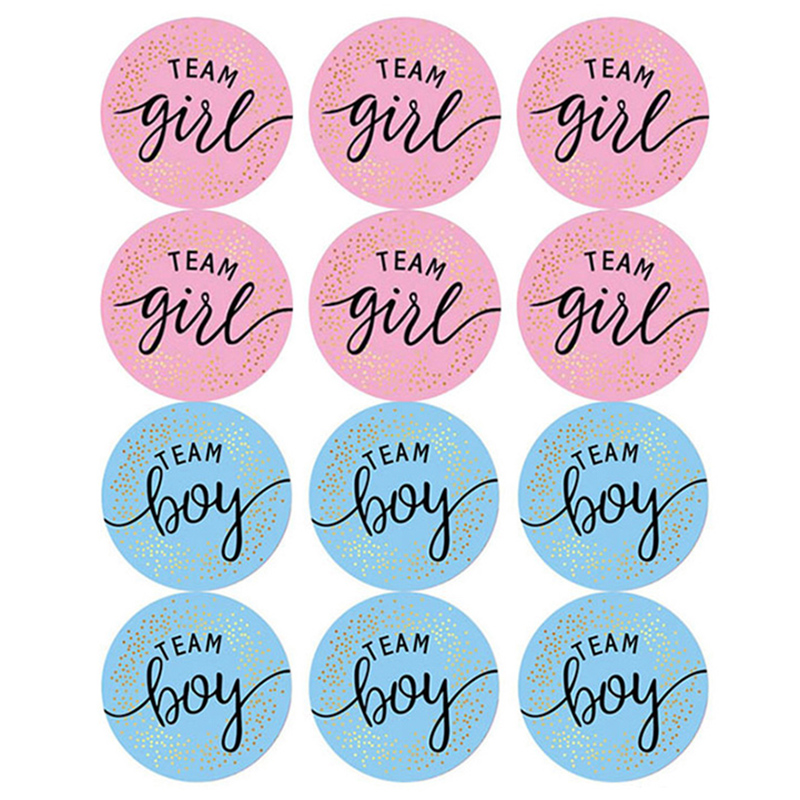 60Pcs Gender Reveal Stickers f - Party Games Baby Shower reseña y precio