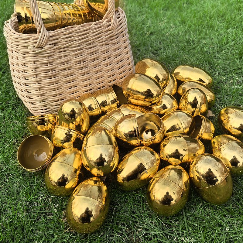 6-24Pcs Golden Easter Eggs Pla - Party Games Easter Egg reseña y precio